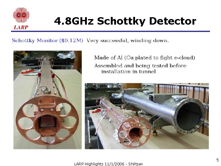 4. 8 GHz Schottky Detector LARP Highlights 11/1/2006 - Shiltsev 5 
