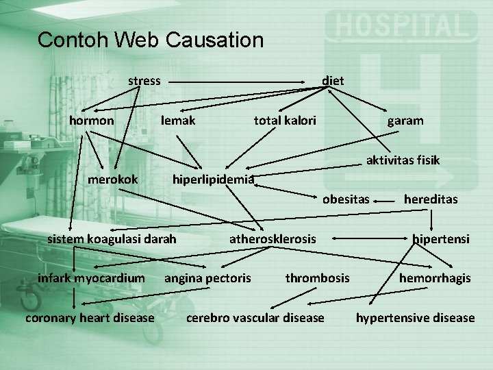 Contoh Web Causation stress hormon diet lemak total kalori garam aktivitas fisik merokok hiperlipidemia