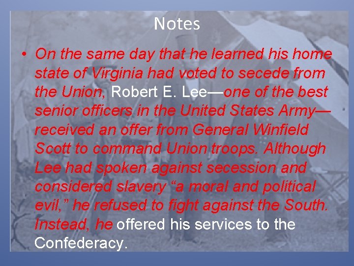 Notes • On the same day that he learned his home state of Virginia