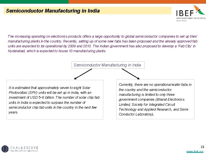 Semiconductor Manufacturing in India The increasing spending on electronics products offers a large opportunity