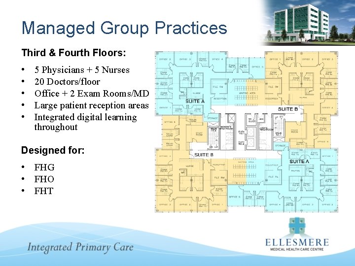 Managed Group Practices Third & Fourth Floors: • • • 5 Physicians + 5