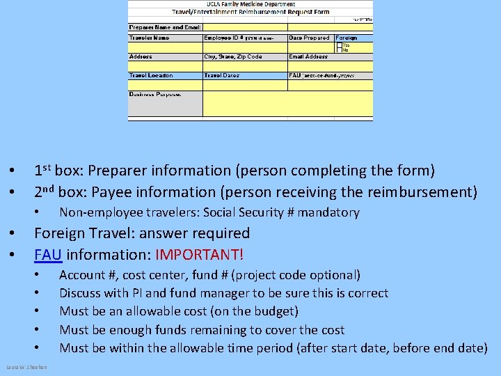  • • 1 st box: Preparer information (person completing the form) 2 nd