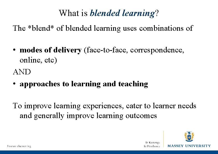 Strategies for blended learning in an undergraduate curriculum