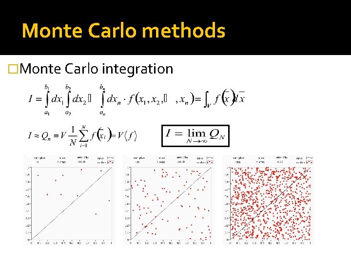 Monte Carlo methods �Monte Carlo integration 