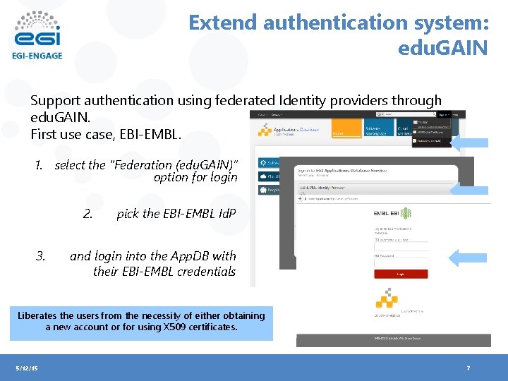 Extend authentication system: edu. GAIN Support authentication using federated Identity providers through edu. GAIN.