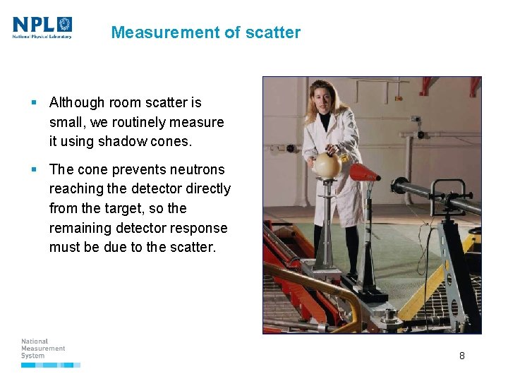 Measurement of scatter § Although room scatter is small, we routinely measure it using