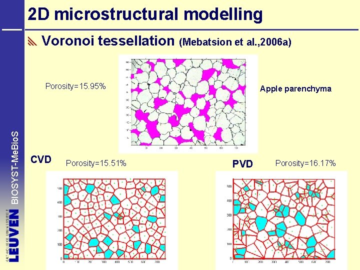 2 D microstructural modelling Voronoi tessellation (Mebatsion et al. , 2006 a) BIOSYST-Me. Bio.