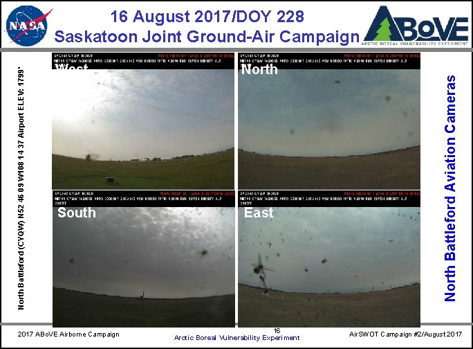 West North South East 2017 ABo. VE Airborne Campaign 16 Arctic Boreal Vulnerability Experiment