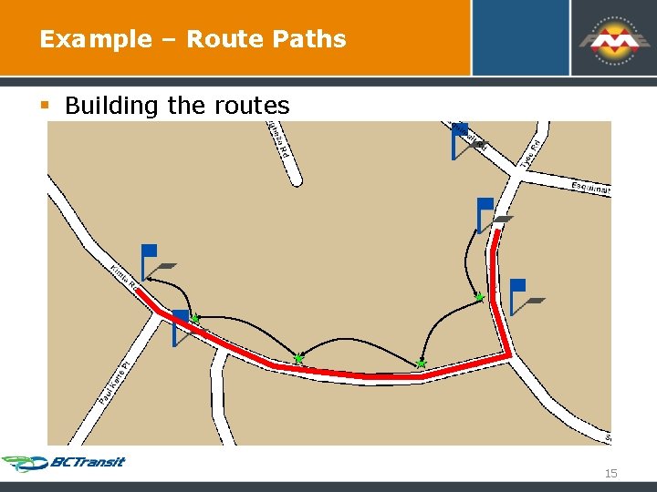Example – Route Paths § Building the routes 15 Example – Route Paths § Building the routes 15