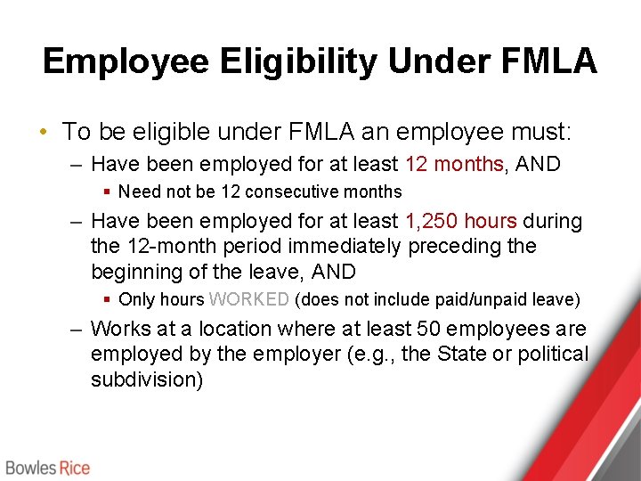 Understanding FMLA and FFCRA Presented by Kayla Cook