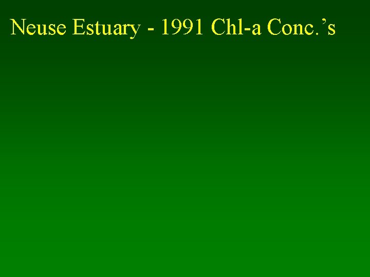 Neuse Estuary - 1991 Chl-a Conc. ’s 