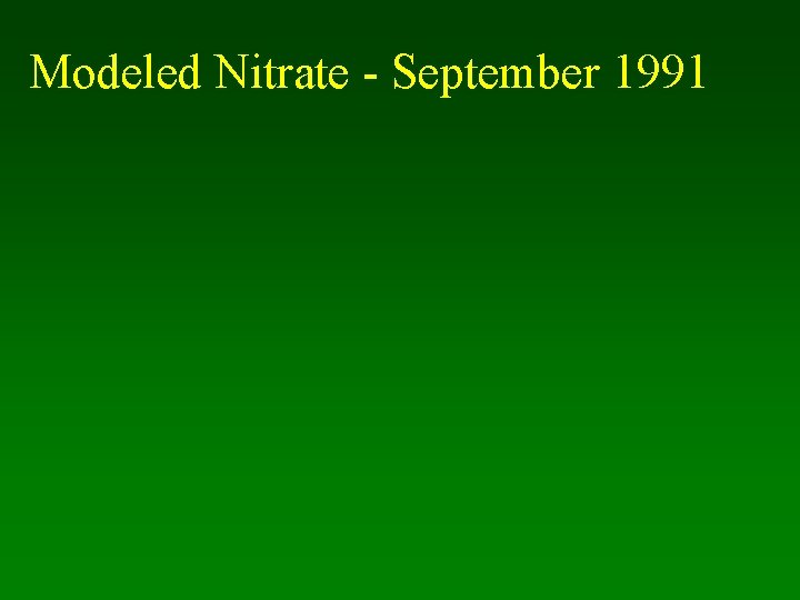 Modeled Nitrate - September 1991 