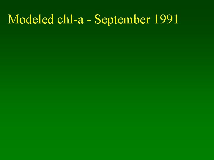 Modeled chl-a - September 1991 