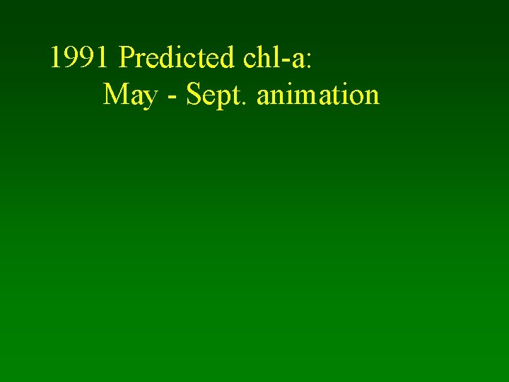 1991 Predicted chl-a: May - Sept. animation 