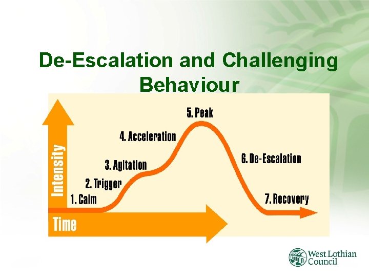 De-Escalation and Challenging Behaviour 