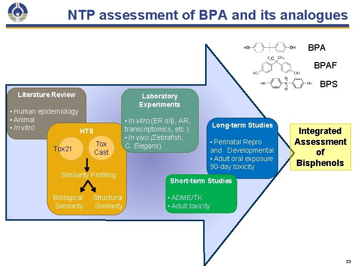 NTP assessment of BPA and its analogues BPAF BPS Literature Review Laboratory Experiments •
