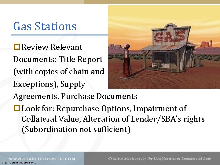 Gas Stations p Review Relevant Documents: Title Report (with copies of chain and Exceptions),