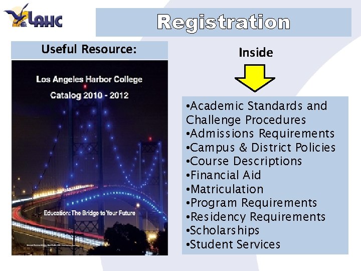 Registration Useful Resource: Inside • Academic Standards and Challenge Procedures • Admissions Requirements •