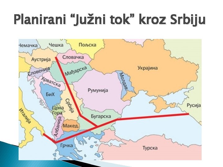 Planirani “Južni tok” kroz Srbiju 