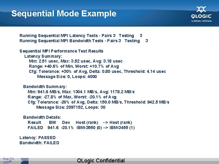 Sequential Mode Example Running Sequential MPI Latency Tests - Pairs 3 Testing 3 Running