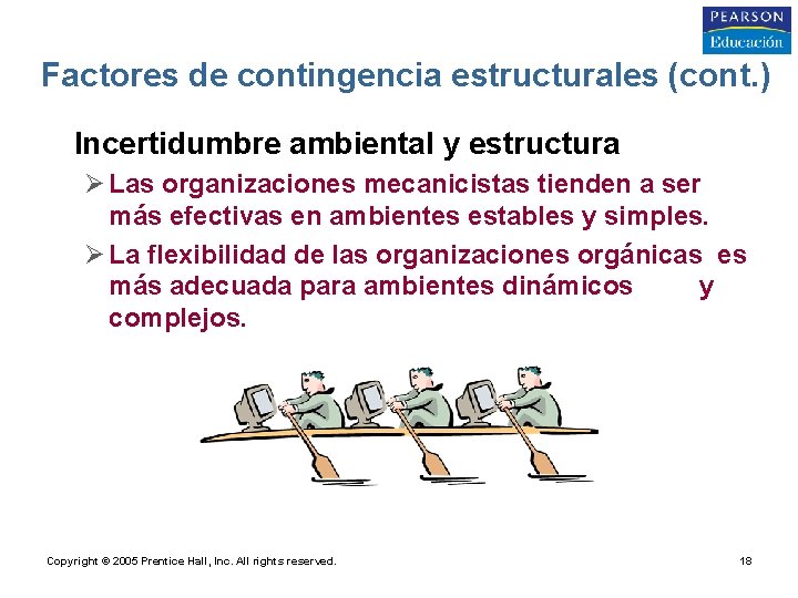 Factores de contingencia estructurales (cont. ) • Incertidumbre ambiental y estructura Ø Las organizaciones