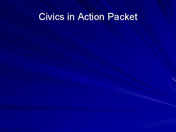 Civics in Action Packet 