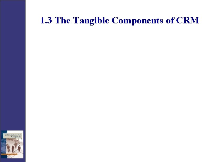 1. 3 The Tangible Components of CRM 