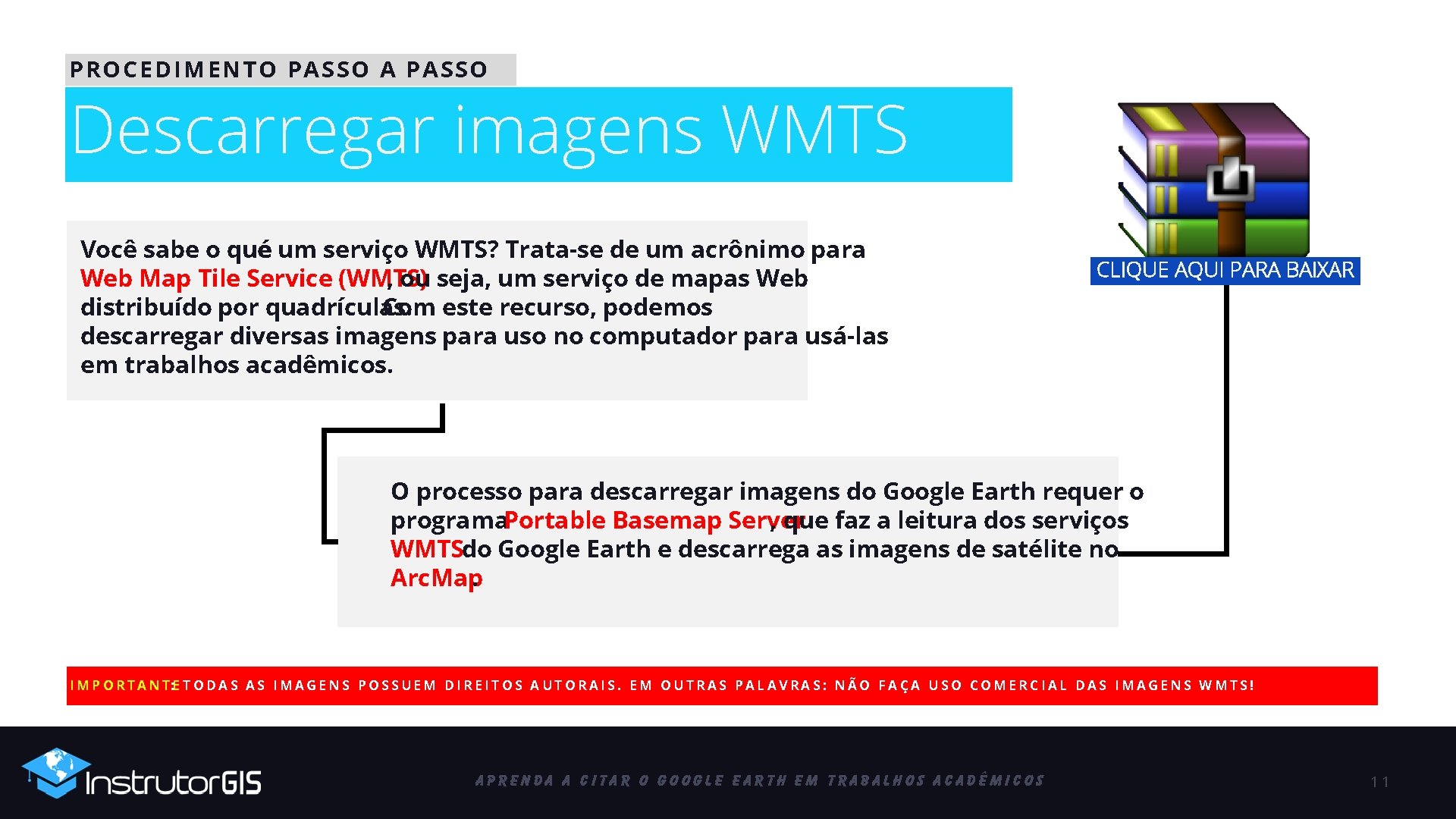 PROCEDIMENTO PASSO A PASSO Descarregar imagens WMTS Você sabe o que é um serviço