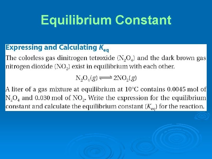 Equilibrium Constant 