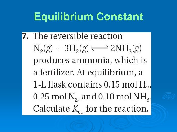 Equilibrium Constant 