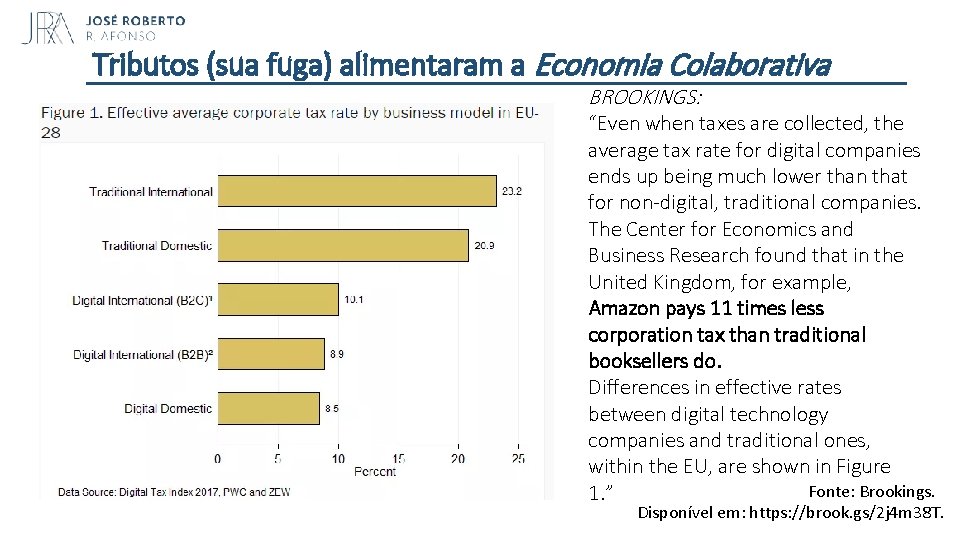 Tributos (sua fuga) alimentaram a Economia Colaborativa BROOKINGS: “Even when taxes are collected, the