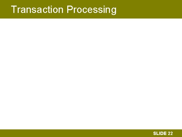 Transaction Processing SLIDE 22 