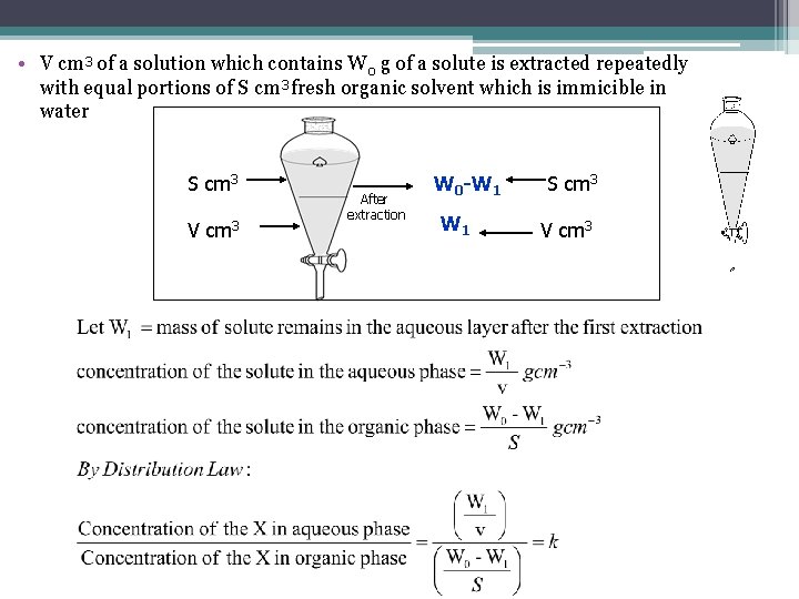  • V cm 3 of a solution which contains W 0 g of