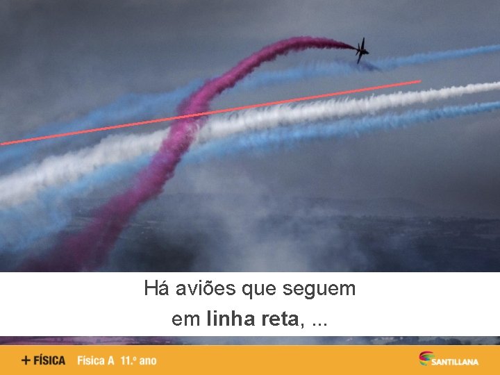 Há aviões que seguem em linha reta, . . . 