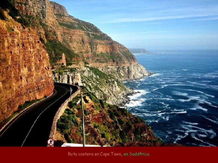 Ruta costera en Cape Town, en Sudáfrica. 