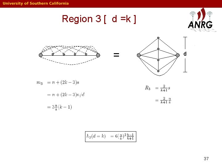 Region 3 [ d =k ] = d 37 