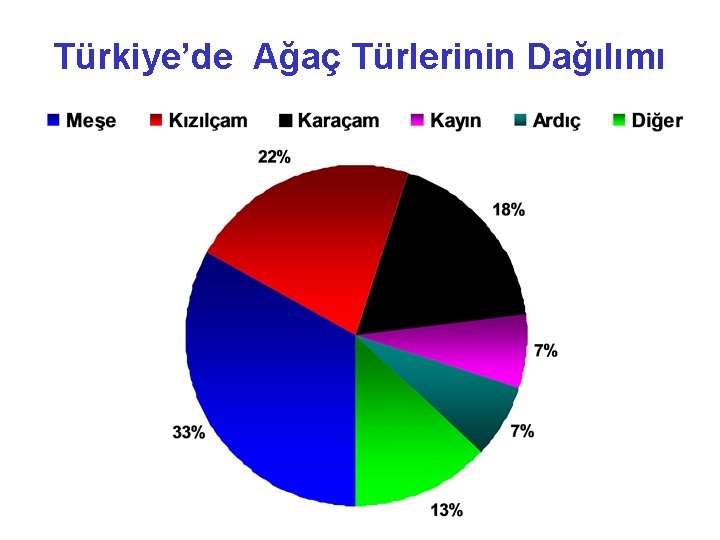 Türkiye’de Ağaç Türlerinin Dağılımı 