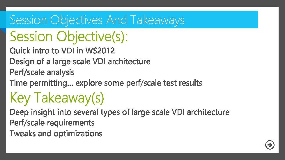 Session Objectives And Takeaways 