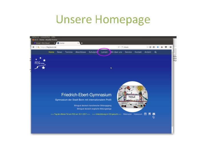 Unsere Homepage 