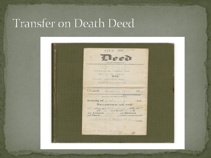 Transfer on Death Deed 