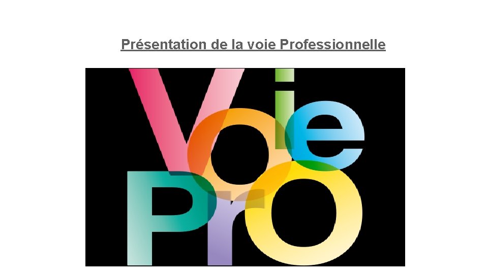 Présentation de la voie Professionnelle 