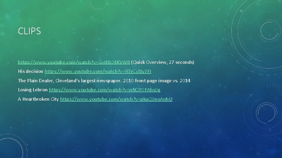 CLIPS https: //www. youtube. com/watch? v=Gvt. HL 04 KVW 8 (Quick Overview, 27 seconds)