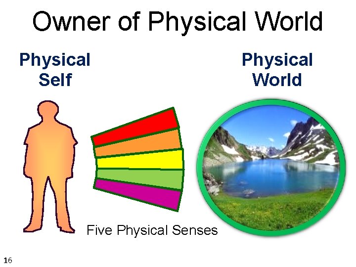 Owner of Physical World Physical Self Five Physical Senses 16 Physical World 