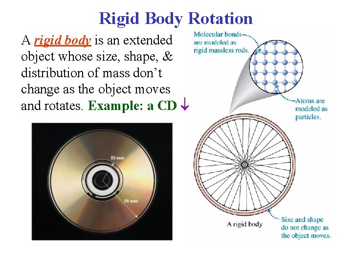 Rigid Body Rotation A rigid body is an extended object whose size, shape, & Rigid Body Rotation A rigid body is an extended object whose size, shape, &