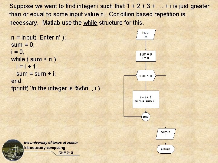 Suppose we want to find integer i such that 1 + 2 + 3 Suppose we want to find integer i such that 1 + 2 + 3