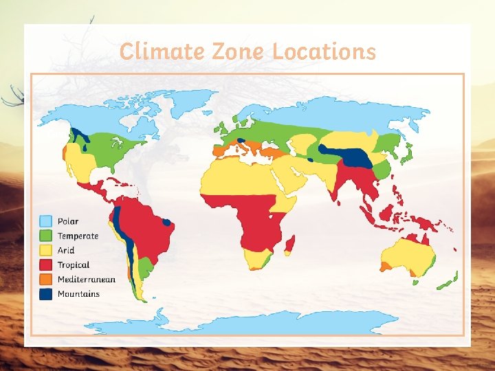 Climate Zone Locations Grasslands 