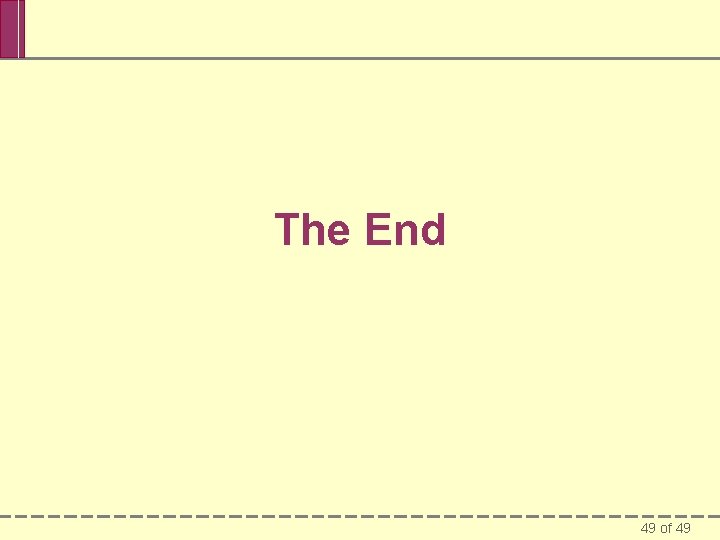 The End 49 of 49 