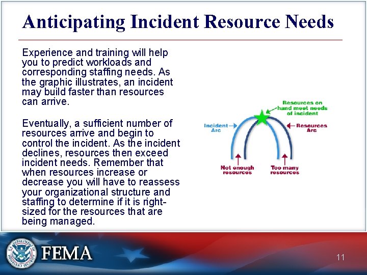 Anticipating Incident Resource Needs Experience and training will help you to predict workloads and