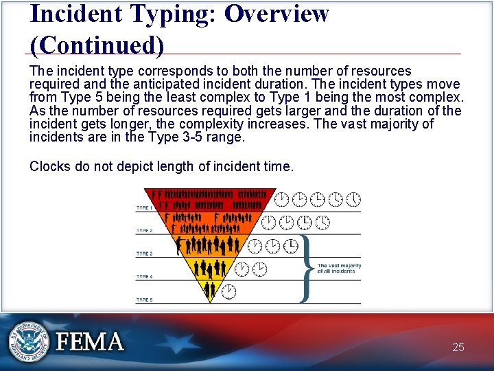 Incident Typing: Overview (Continued) The incident type corresponds to both the number of resources