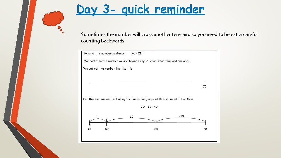 Day 3 - quick reminder Sometimes the number will cross another tens and so